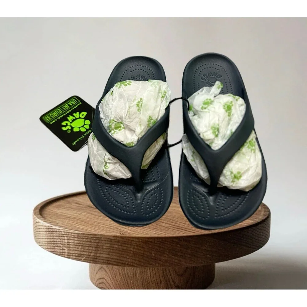 DAWGS Navy Blue Waterproof Flip Flop Sandals Size 1